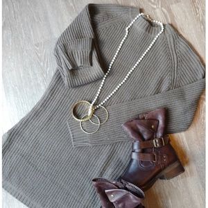 Dolphin Hem Sweater Dress